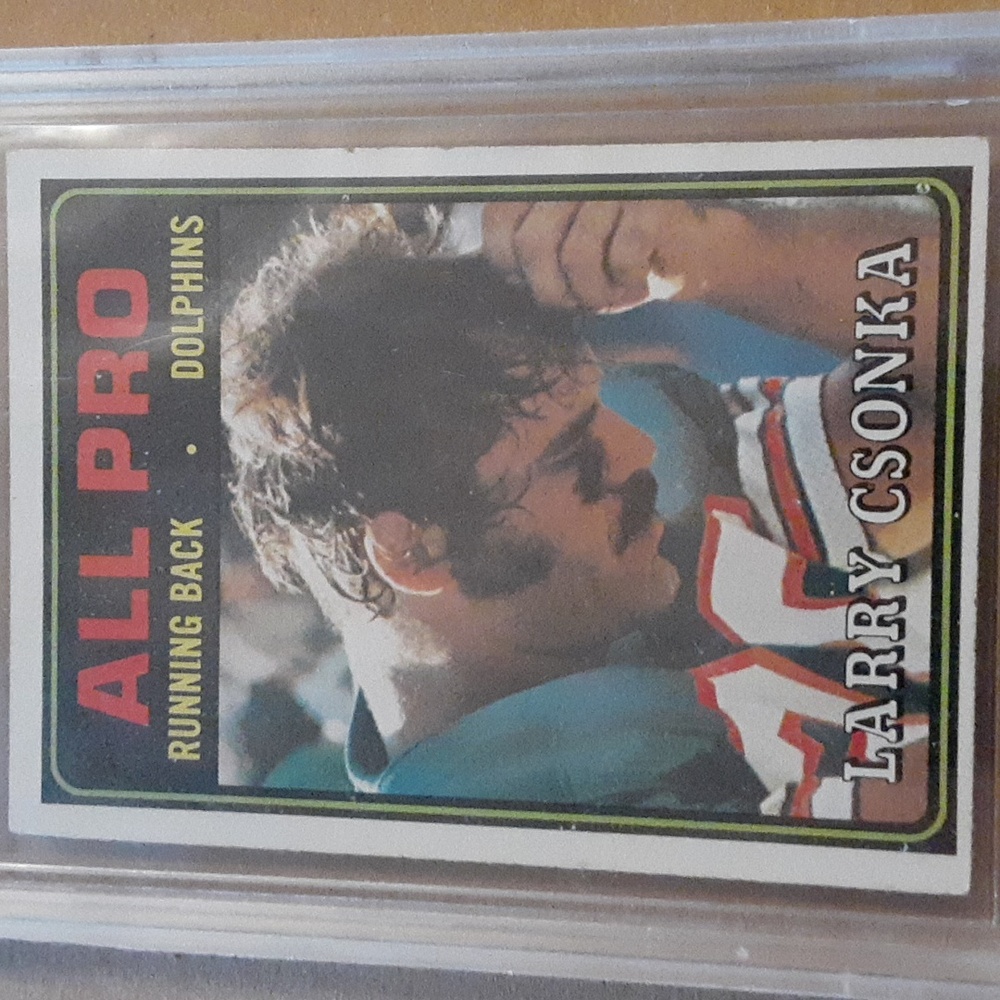Graded Larry Csonka Miami Dolphins NFL Football Trading Card